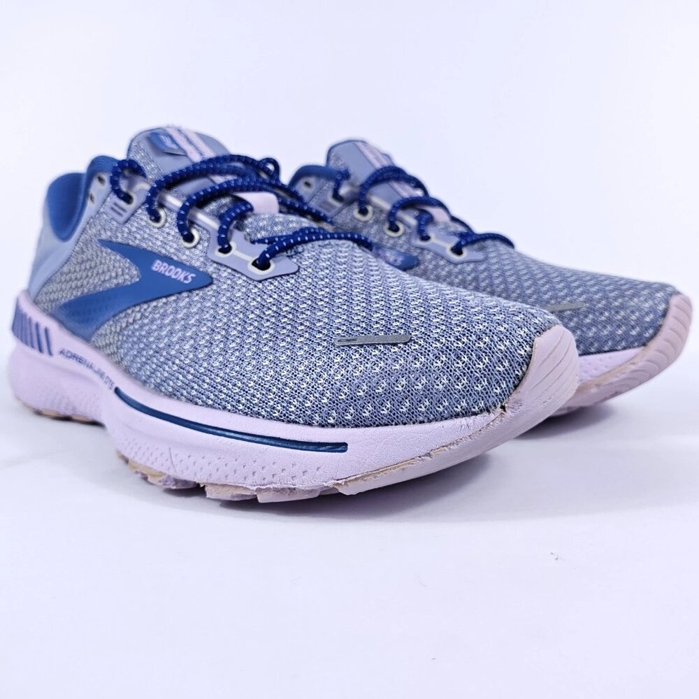 Brooks Adrenaline GTS 22 Womens 8.5 Stability Running Shoes Support Cushion Blue